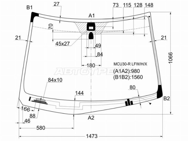 Лобовое стекло Toyota Harrier 2 в Уфе, лобовое стекло Toyota Harrier 2 Уфа